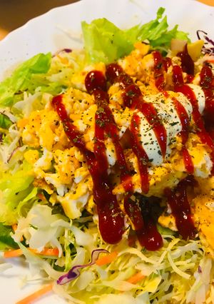 スクランブルエッグのサラダ-レシピのメイン写真
