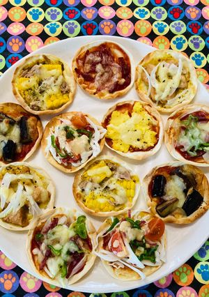 夏休みのお昼\餃子の皮で/ピザパーティー-レシピのメイン写真