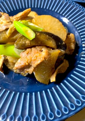 【フライパン調理】豚肉大根と茄子の味噌炒め-レシピのメイン写真