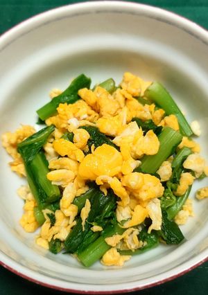菜花と炒り玉子で、菜種和え-レシピのメイン写真