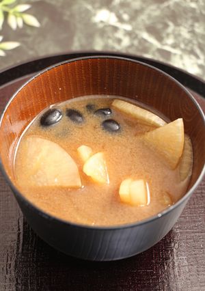 簡単！聖護院かぶと黒豆のお味噌汁-レシピのメイン写真