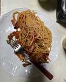 簡単！舞茸とベーコンのトマトパスタ♪
