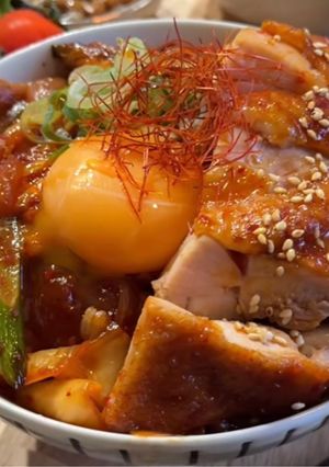 鶏キムチ丼-レシピのメイン写真