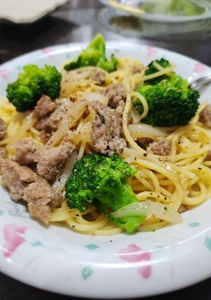豚挽き肉とブロッコリーのパスタ-レシピのメイン写真