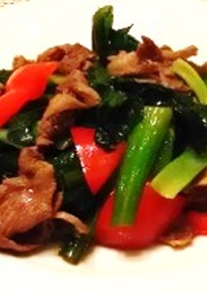 Ca＆鉄分がとれる！牛肉と小松菜の炒め物-レシピのメイン写真