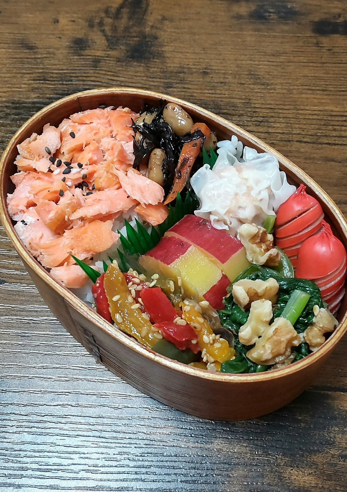 焼き鮭ほぐし弁当-レシピのメイン写真