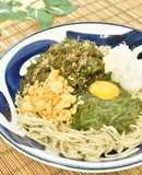 かつぶし海苔のめかぶおろし蕎麦