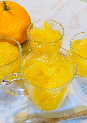一番簡単！抱えて食べたい♡甘夏ゼリー☆-レシピのメイン写真