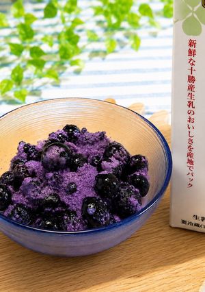冷凍ブルーベリーの冷んやりミルク-レシピのメイン写真