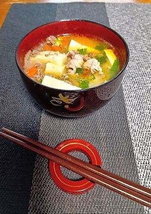 自家製味噌の坦々豚汁-レシピのメイン写真
