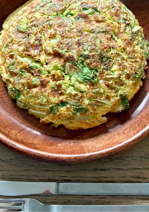 白菜でスパニッシュオムレツ-レシピのメイン写真