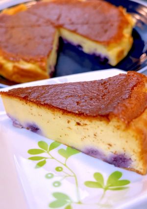 甘酒ブルーベリーチーズケーキ-レシピのメイン写真