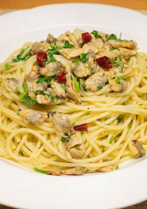 アサリの水煮缶とパクチーのパスタ-レシピのメイン写真