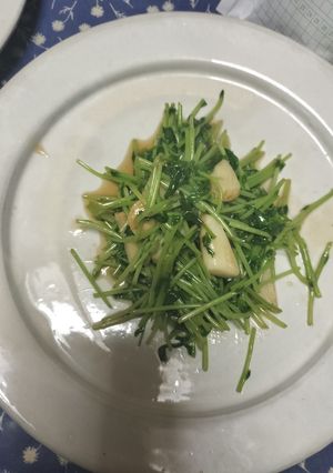 豆苗のにんにく炒め-レシピのメイン写真