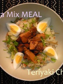 きんぴら混ぜご飯と照り焼きのっけ丼-レシピのメイン写真