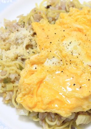 中華三昧北京風拉麺で イタリアンオムそば-レシピのメイン写真