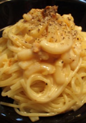 電子レンジでウニとイカのクリームパスタ-レシピのメイン写真