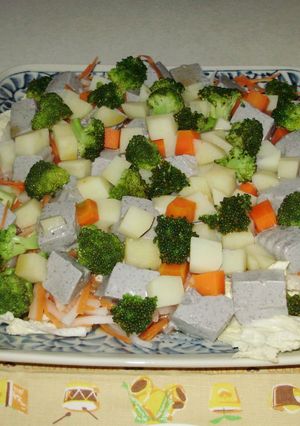 ゴマ豆腐のカラフル・サラダ♪-レシピのメイン写真