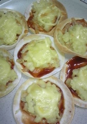 おつまみ餃子の皮ピザ-レシピのメイン写真