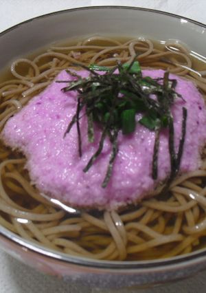 年越しそば（紫やまいも入り）-レシピのメイン写真