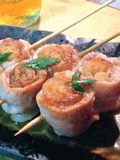 豚串。みょうがとぐるんぐるん巻き-レシピのメイン写真