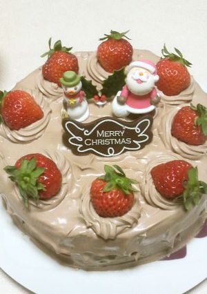 クリスマスケーキ　チョコレート１８型-レシピのメイン写真