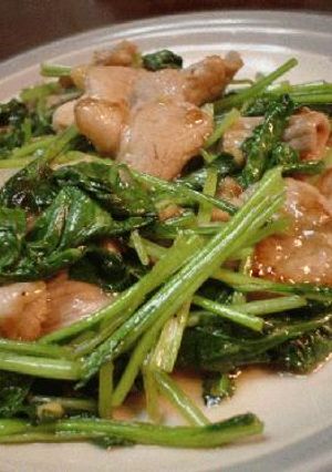 猪肉炒青菜「豚肉と小松菜の炒め物」-レシピのメイン写真