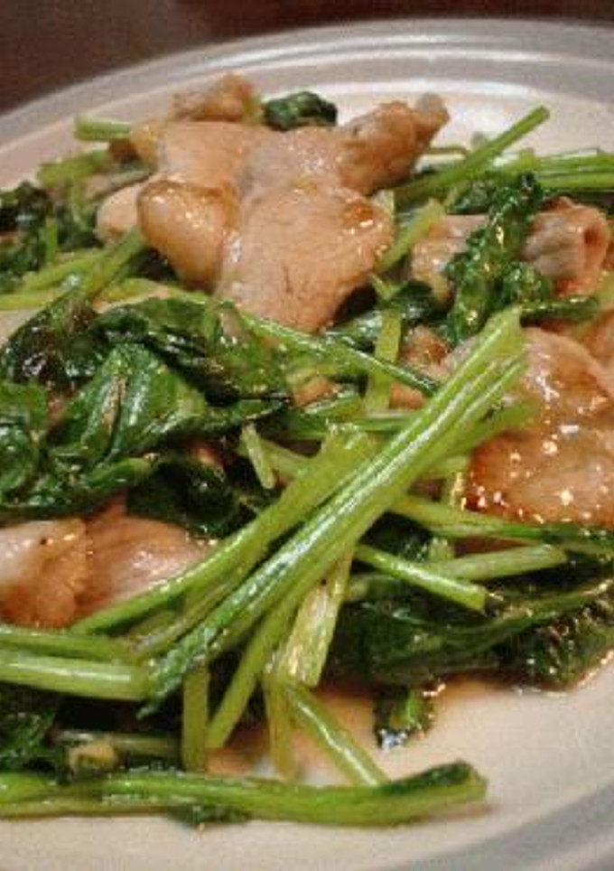 猪肉炒青菜「豚肉と小松菜の炒め物」-レシピのメイン写真