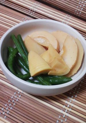 ≪速攻５分！≫筍といんげんのダシ煮-レシピのメイン写真