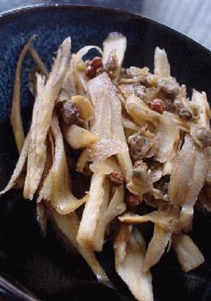 ごぼうと焼きしじみの山椒炒め-レシピのメイン写真