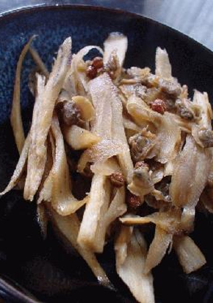 ごぼうと焼きしじみの山椒炒め-レシピのメイン写真