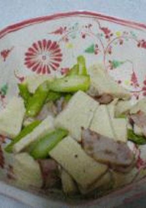高野豆腐とアスバラの炒め物-レシピのメイン写真