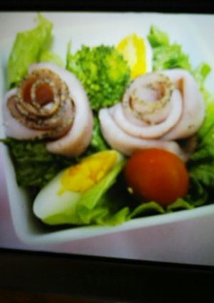 簡単おしゃれ*ハムでバラ-レシピのメイン写真