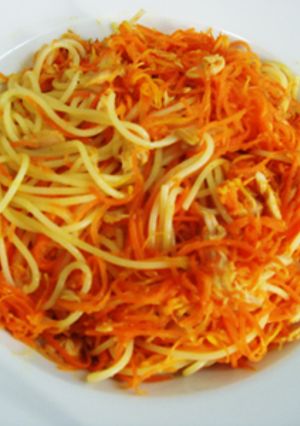 弁当庵庵主の残り物「人参とツナのパスタ」-レシピのメイン写真