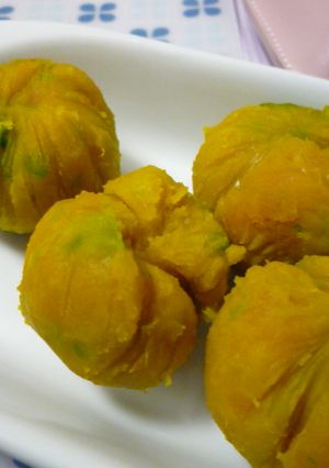 簡単☆レンジで作るかぼちゃの茶巾-レシピのメイン写真