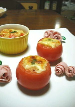 トマトと魚肉ソーセージのライスグラタン-レシピのメイン写真