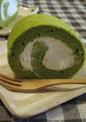 お抹茶★スフレロールケーキ-レシピのメイン写真