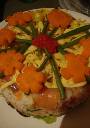 ３段寿司ケーキ-レシピのメイン写真