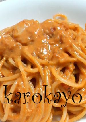 大好き♪蟹風味 トマトクリームパスタ-レシピのメイン写真