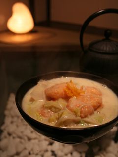 にんじん水団入り豆乳と酒粕の鍋 -レシピのメイン写真
