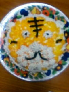 ☆トラ顔デコレーションケーキ☆-レシピのメイン写真