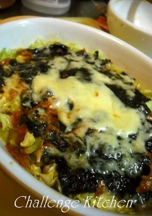 レンジで♪海苔トマト餅もんじゃ☆-レシピのメイン写真