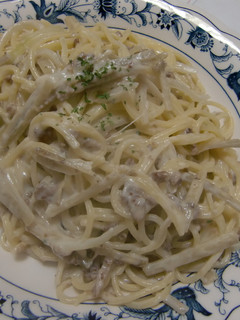 *ひき肉とごぼうのクリームパスタ*-レシピのメイン写真