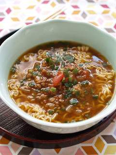 バルサミコトマトのさっぱり豚そぼろ麺-レシピのメイン写真