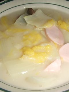 おさかなのソーセージと白菜のクリーム煮-レシピのメイン写真