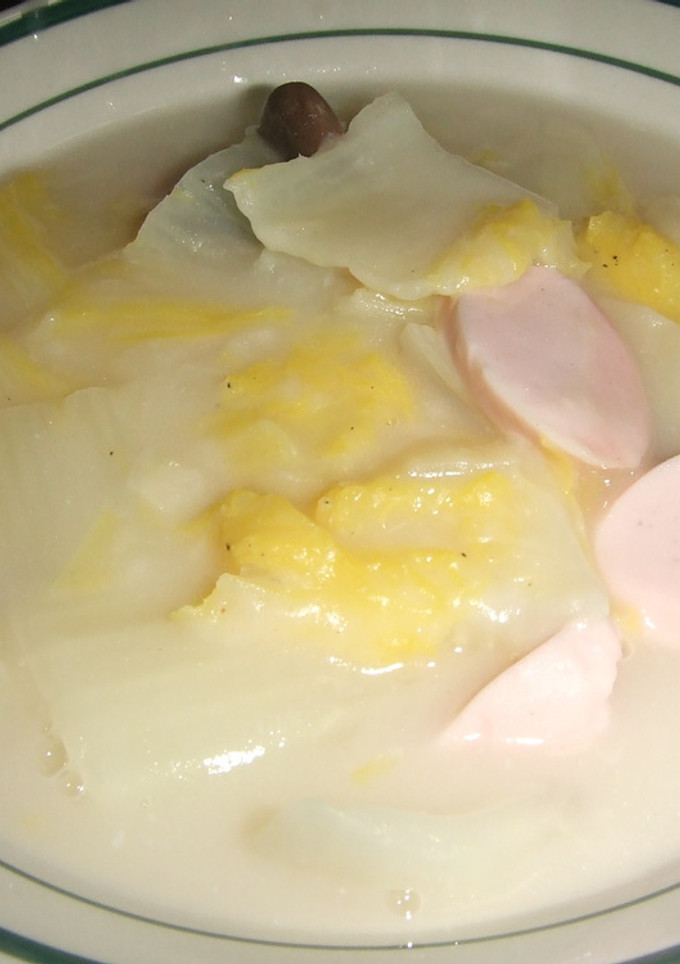おさかなのソーセージと白菜のクリーム煮-レシピのメイン写真