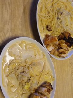 照り焼きチキンのスープパスタ-レシピのメイン写真