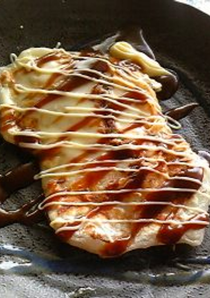 余ったモチでお好み焼き風-レシピのメイン写真