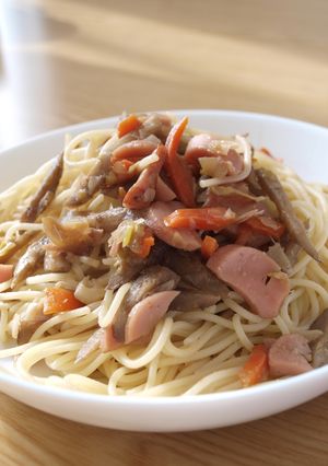 味噌きんぴらスパゲティ-レシピのメイン写真