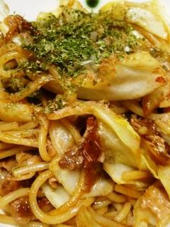 「ソースやきそば風スパゲッティー」-レシピのメイン写真
